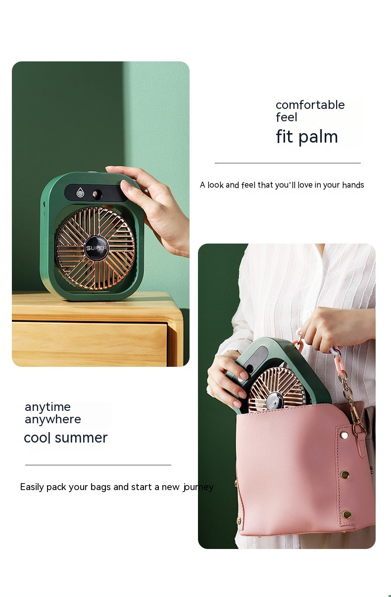 USB Rechargeable Humidifier Portable Spray Fan