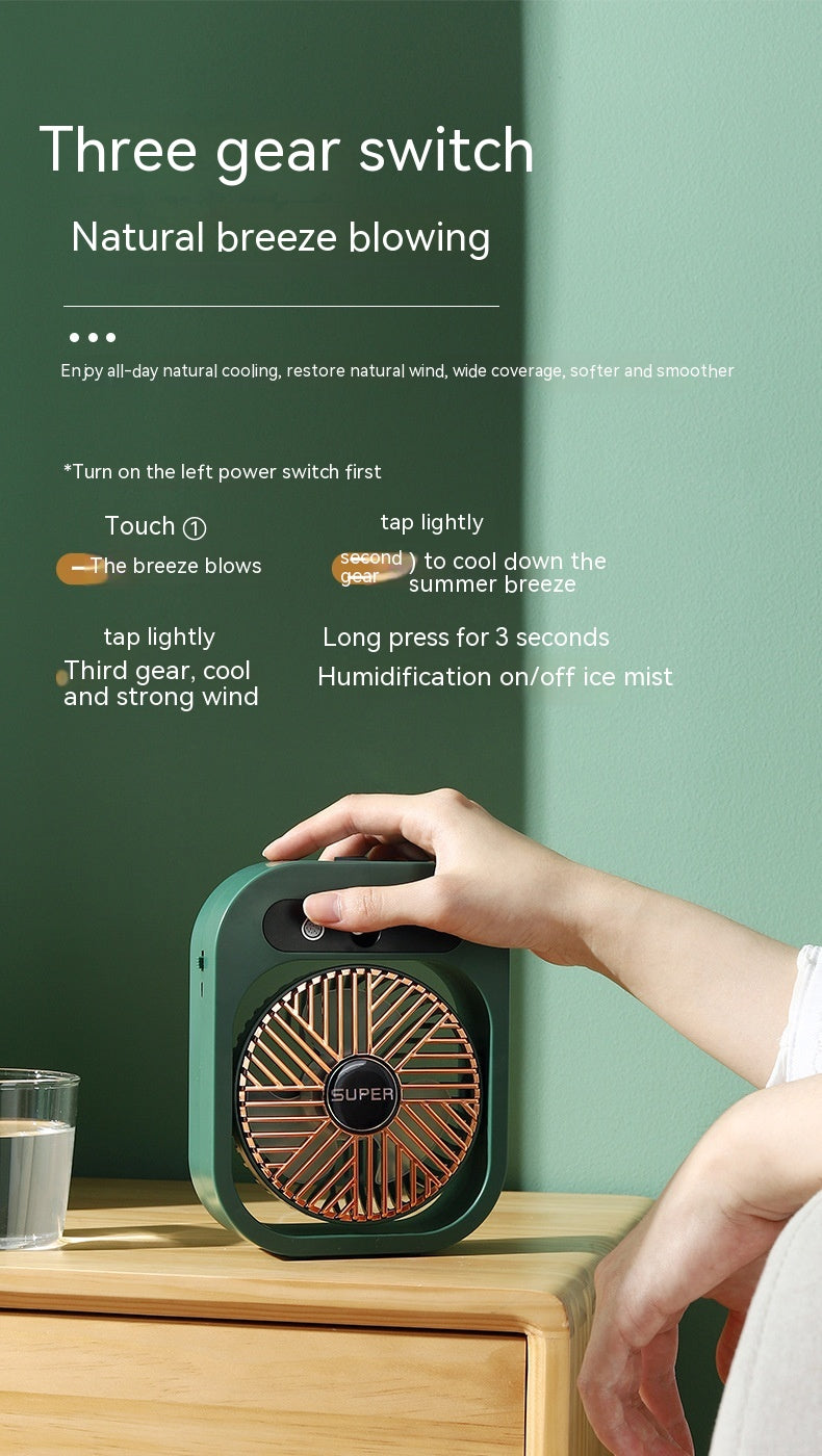 USB Rechargeable Humidifier Portable Spray Fan