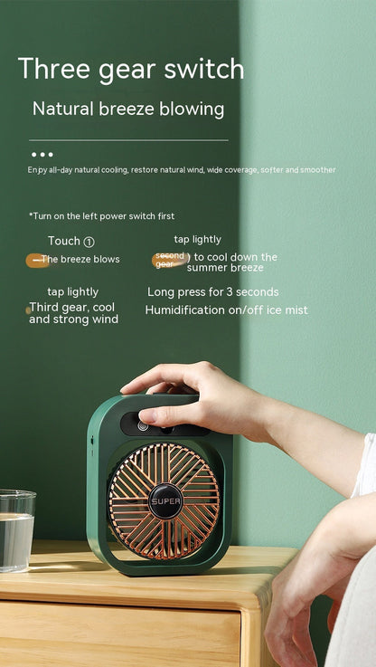 USB Rechargeable Humidifier Portable Spray Fan